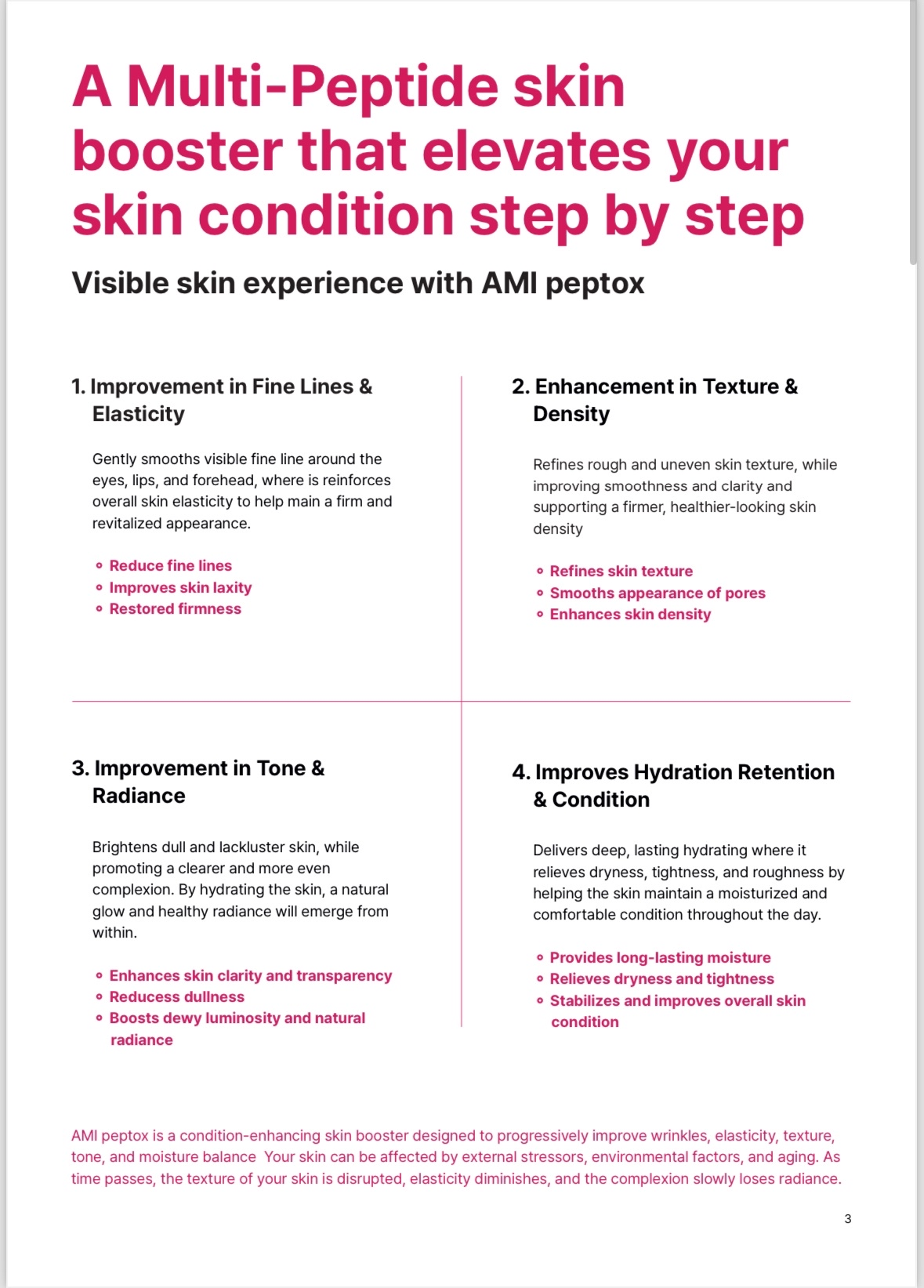 Ami Peptox skin booster vials