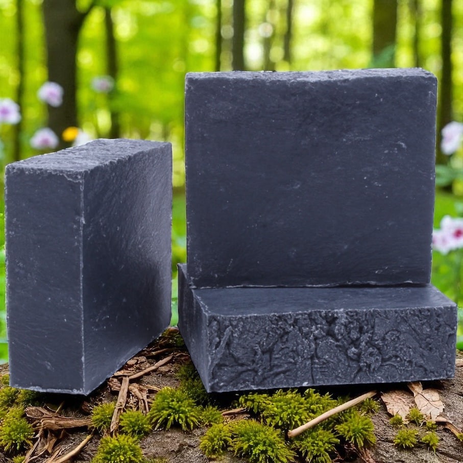 Handmade Soap with Olive Oil and Coconut Oil ~Tea Tree & Peppermint w/activated Charcoal image 0