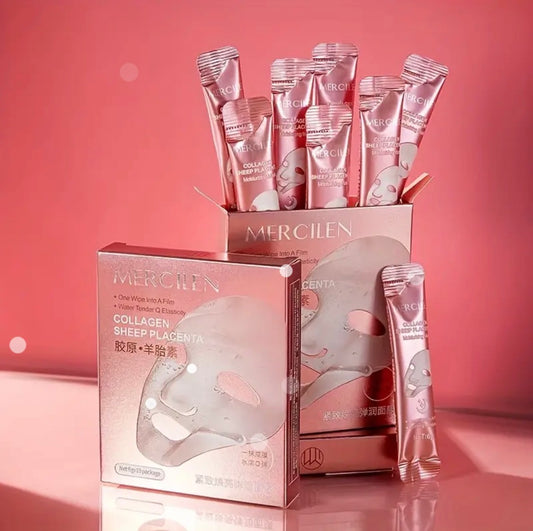 MERCILEN peptide/collagen peel off glow masks set of 4