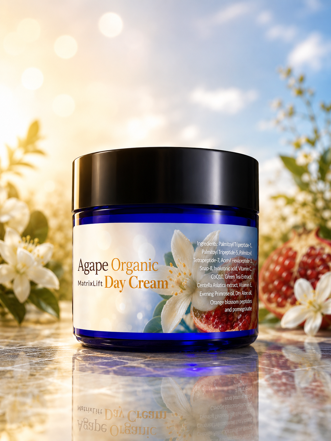 Agape Organic MatrixLift™ Polypeptide Instant tightening Day Cream featuring *Neroli Peptides