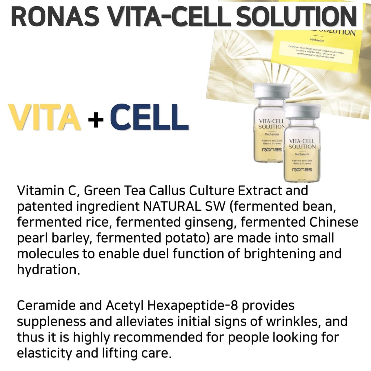 Ronas vita cell solution single vials image 1